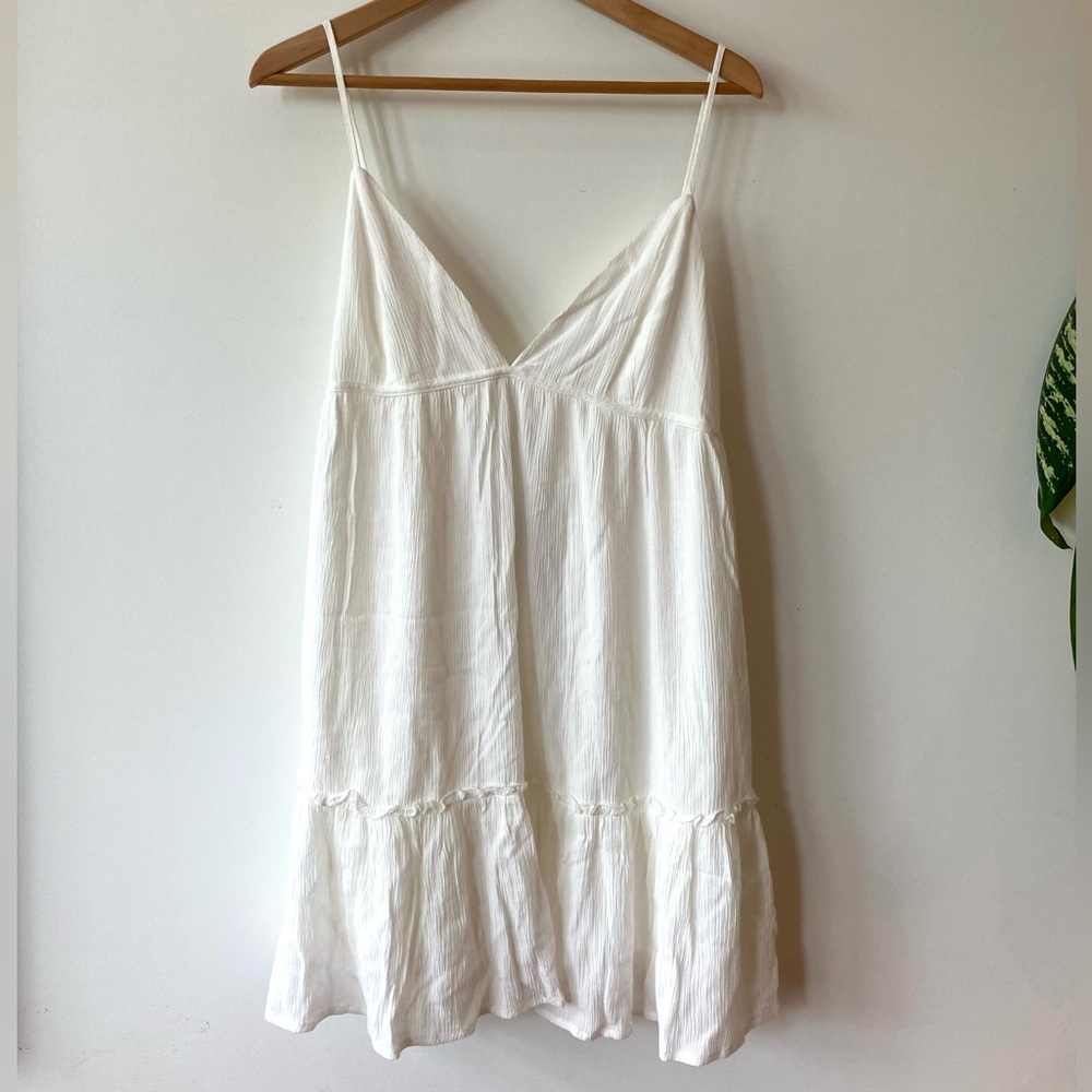 Garage white summer mini dress